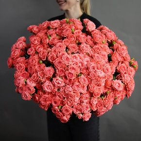 Букет из 39 коралловых кустовых роз (50 см) в Яхроме