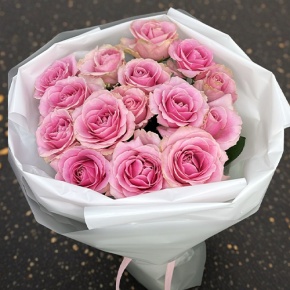 Букет из 15 пудровых роз (70 см) в Яхроме