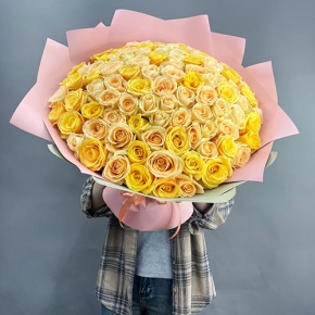 Букет "Май лайф" из 101 розы (50 см) в Яхроме