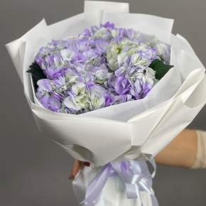 Букет из 5 фиолетовых гортензий в Яхроме