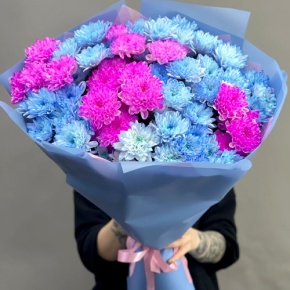 Букет "Матильда" из 15 кустовых хризантем в Яхроме