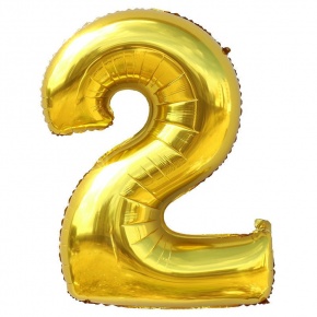 Шар гелиевый цифра 2 (40х102 см) в Яхроме