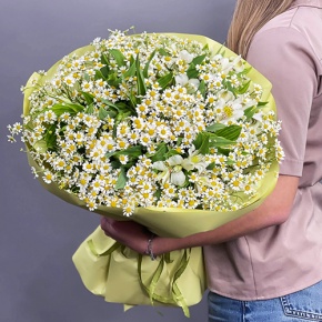 Букет из альстромерий и ромашек в Яхроме