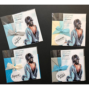 Открытка набор №6 "Самый красивый наряд для женщины-это счастье!" в Яхроме