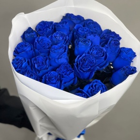 25 синих роз Эквадор (60 см) в Яхроме