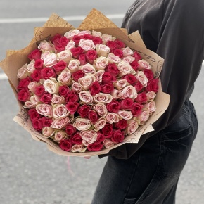 Букет "Амурный" из 101 розы (40 см) в Яхроме