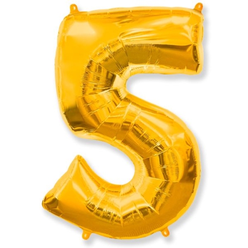 Шар гелиевый цифра 5 (40х102 см) в Яхроме