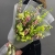 Букет "Стильная штучка" из молюцеллы, дельфиниума, орнитогалума и эустом в Яхроме