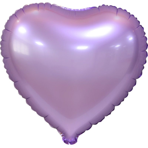 Сердце сиреневое фольгированный шар с гелием (45 см) в Яхроме