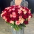 Букет 151 роза красный микс (50 см) в Яхроме