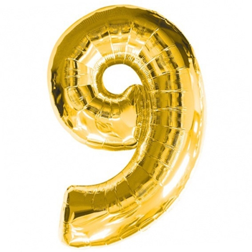 Шар гелиевый цифра 9 (40х102 см) в Яхроме
